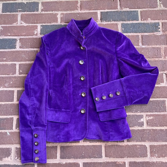 Purple button down blazer - Picture 1 of 11